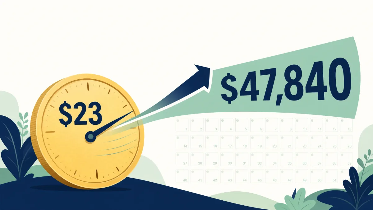 $23 an hour converted to $47,840 per year with the gap to $50,000