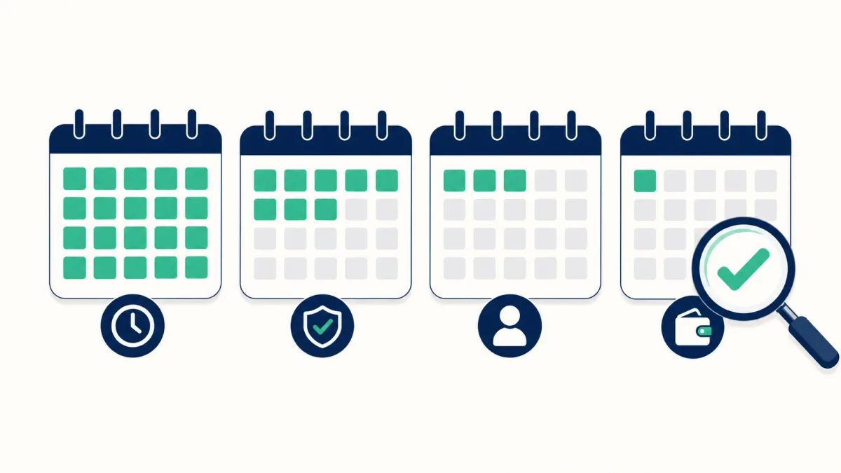 Diagram comparing scheduled hours, guaranteed hours, hours worked and paid hours for a $23 an hour job