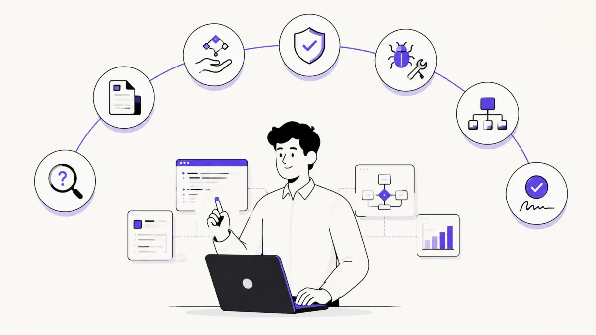Seven engineering competencies measured in an AI-assisted technical interview
