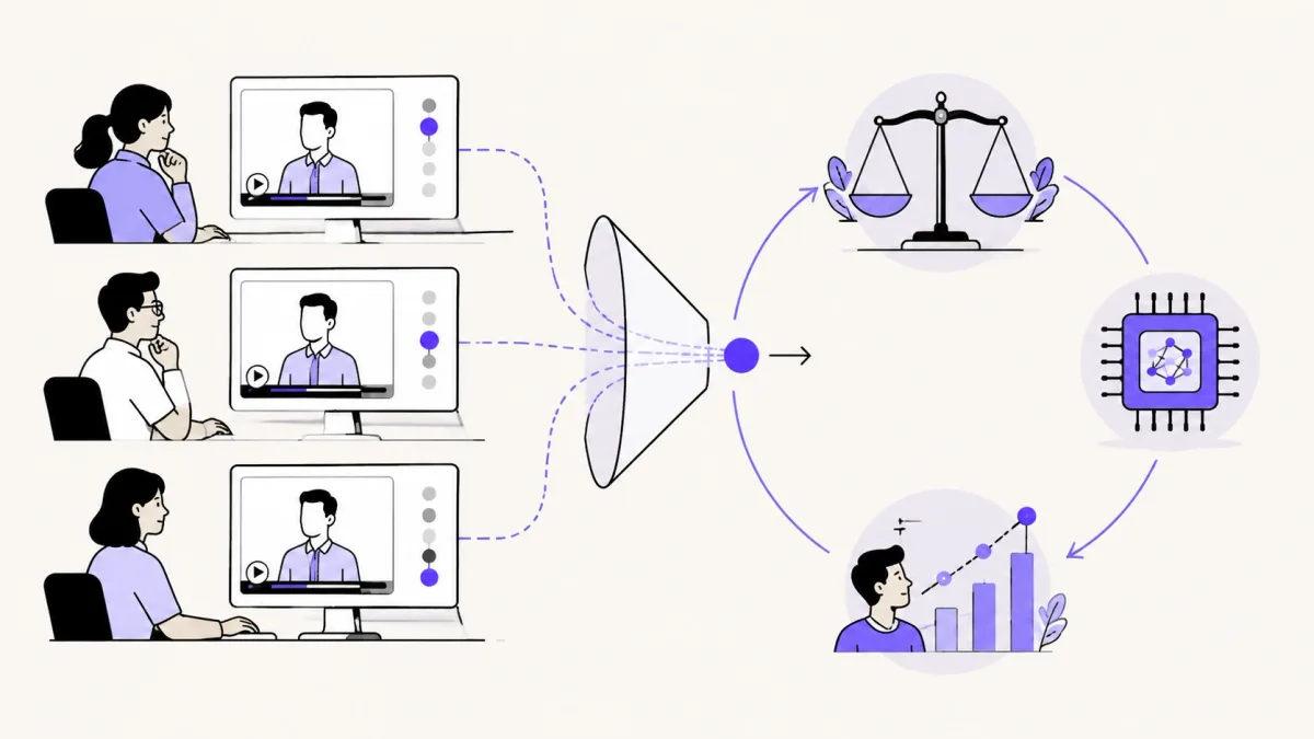 Hiring team validating interview consistency, fairness, model drift, and job performance