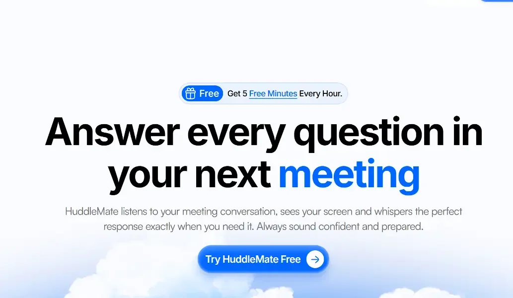 HuddleMate AI product screenshot