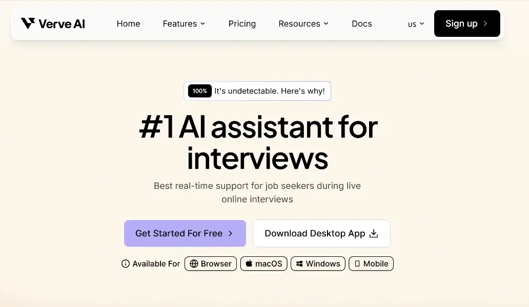 Verve AI product screenshot