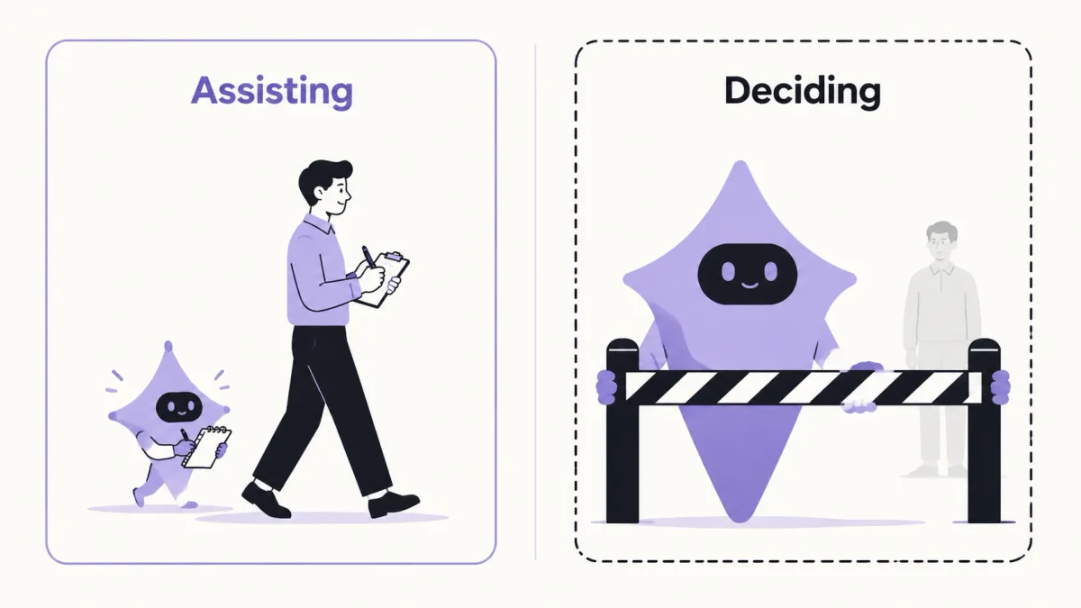 The difference between AI assisting a human interviewer and AI making the hiring decision