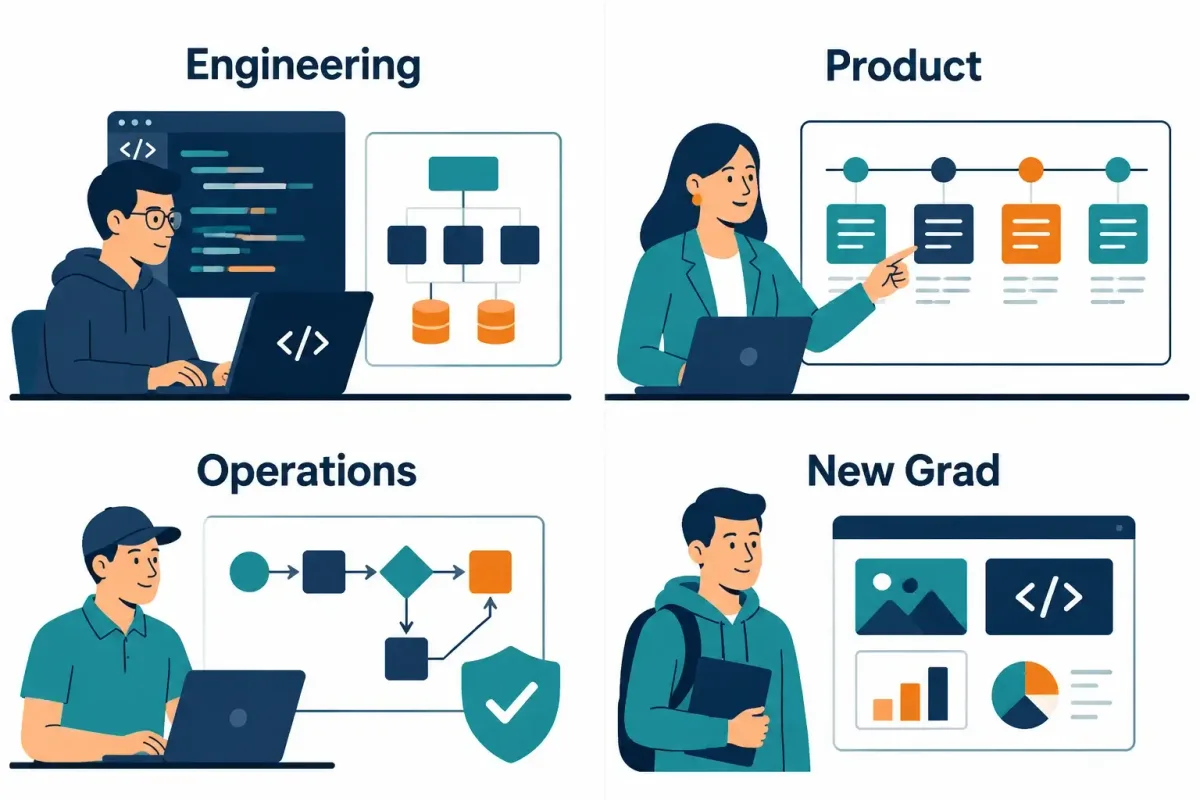 Role-specific Amazon interview preparation for engineering, product, operations, and new graduate roles