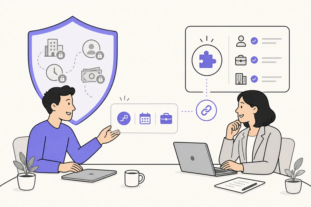 Candidate sharing relevant timing while keeping company names and compensation private