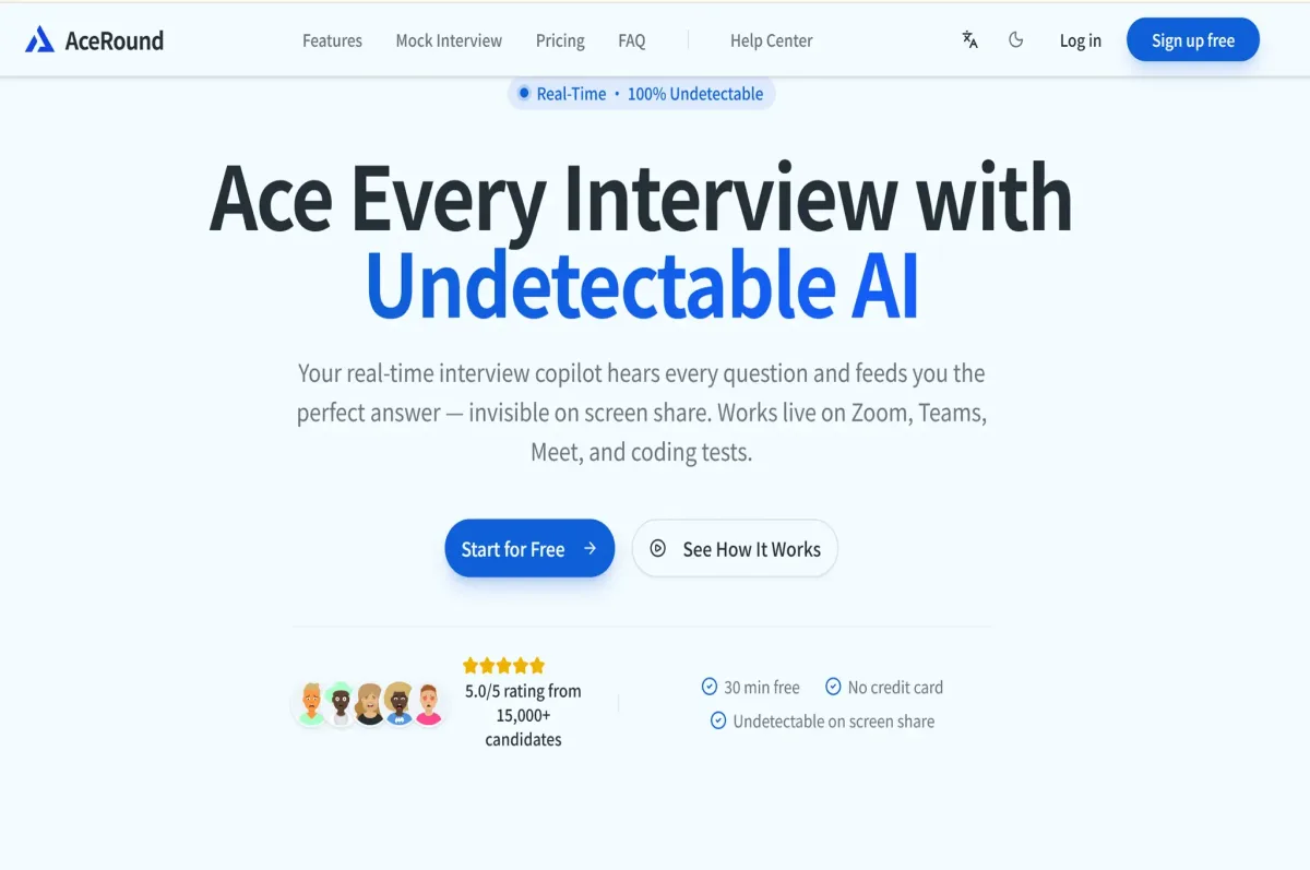 AceRound Mac interview assistant with web and companion-device workflows