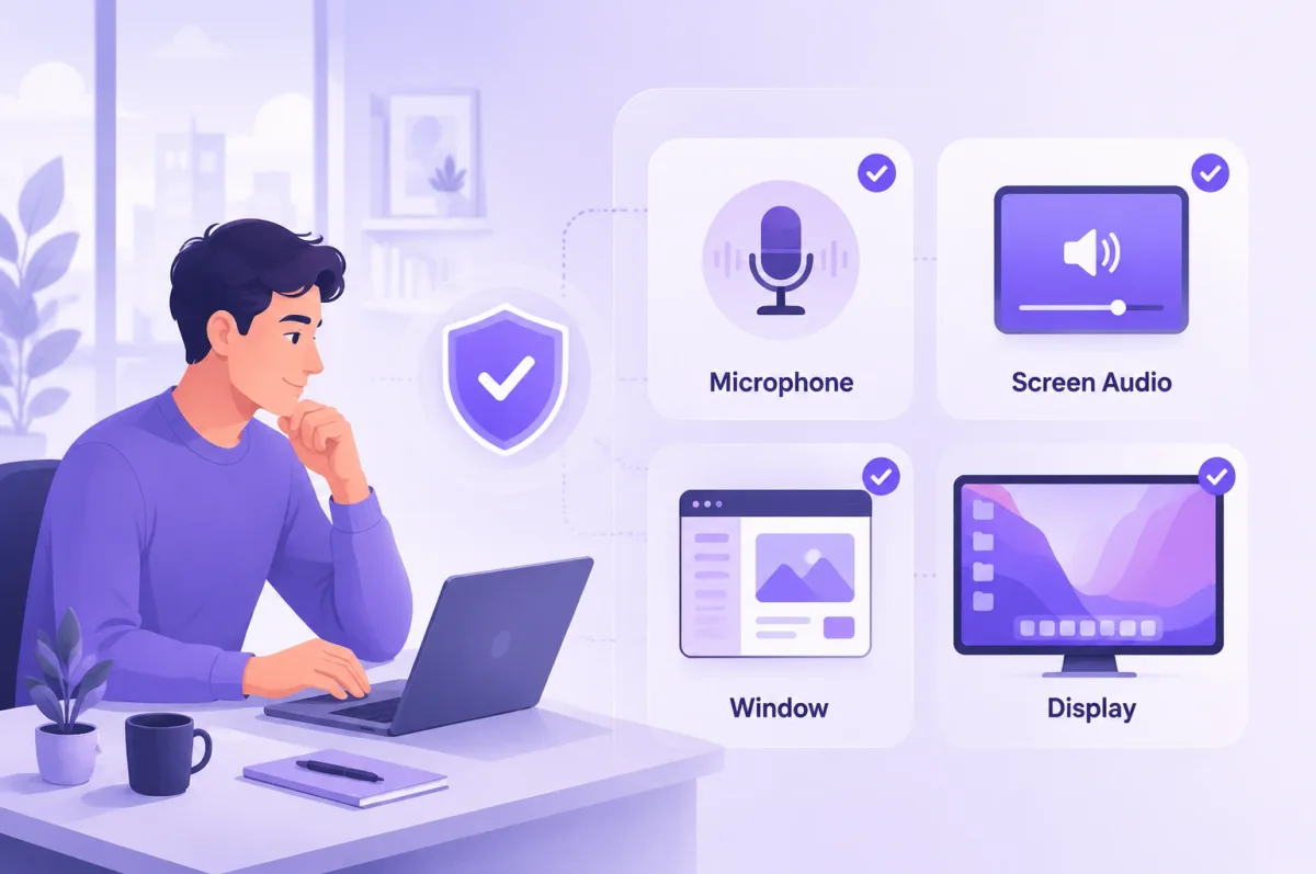 Mac permissions and screen-sharing modes for interview assistants