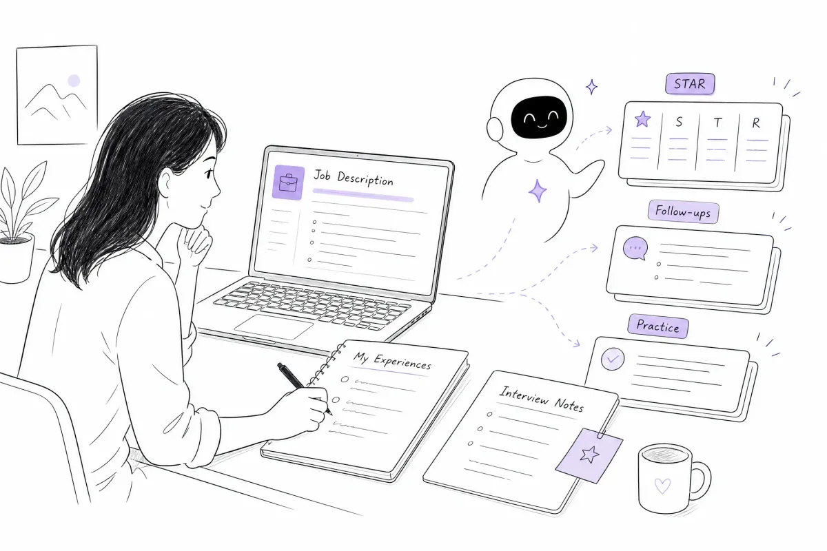 Job seeker using AI to organize an Amazon interview preparation plan and STAR stories.