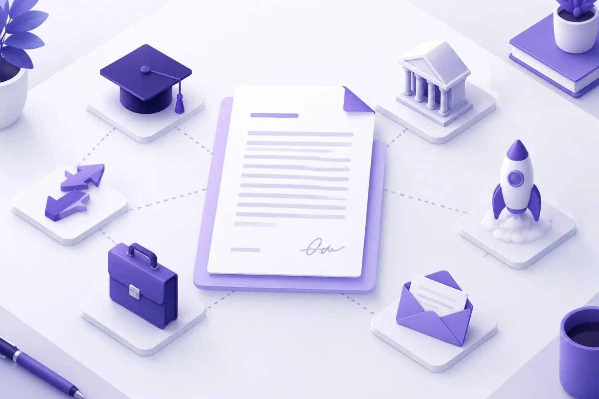 Professional cover letter sign-off options with a formatted signature block