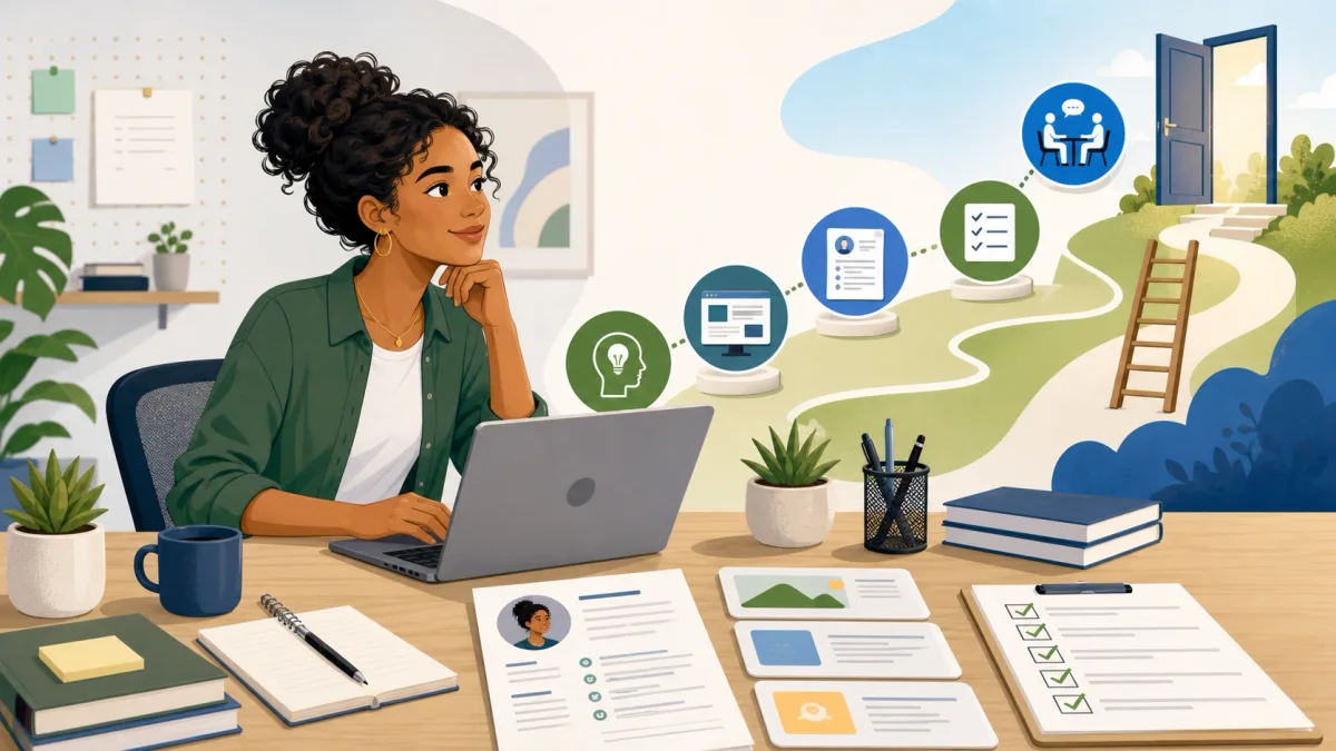 Job seeker building proof of readiness to get a job with no experience