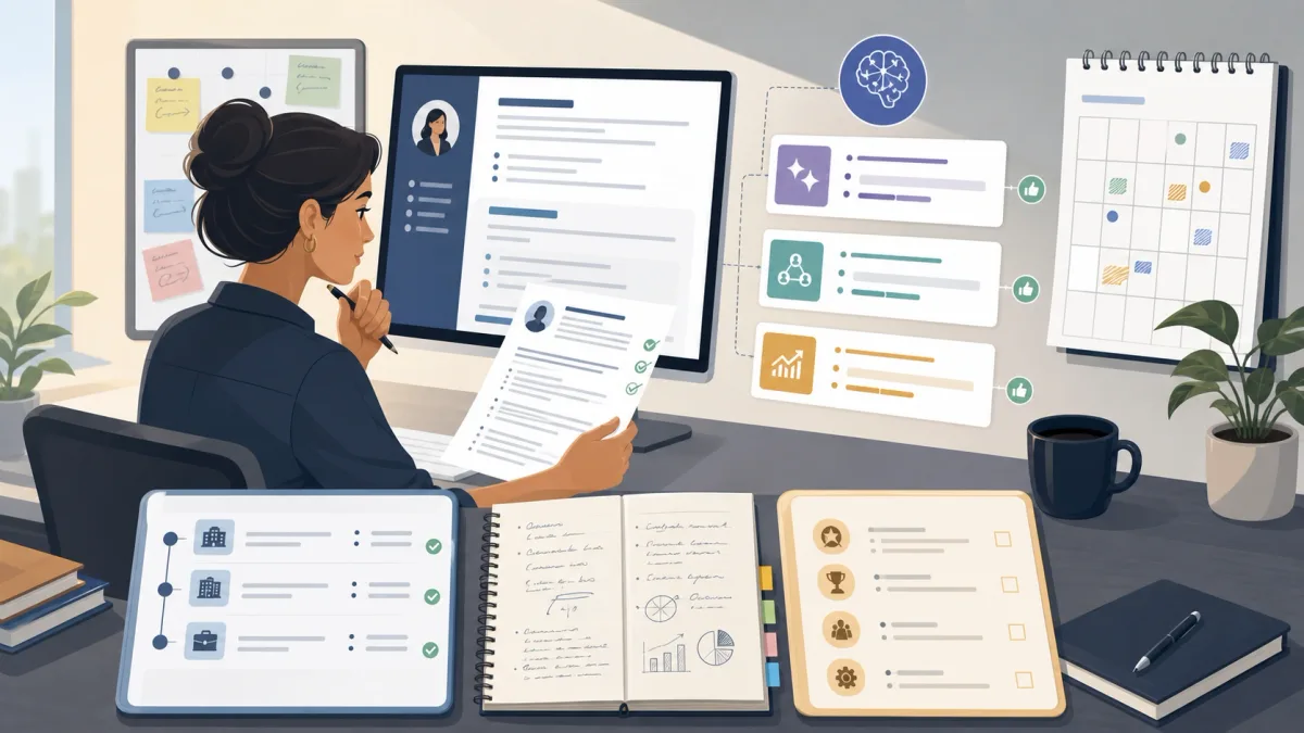 Job seeker verifying facts in an AI-assisted resume draft
