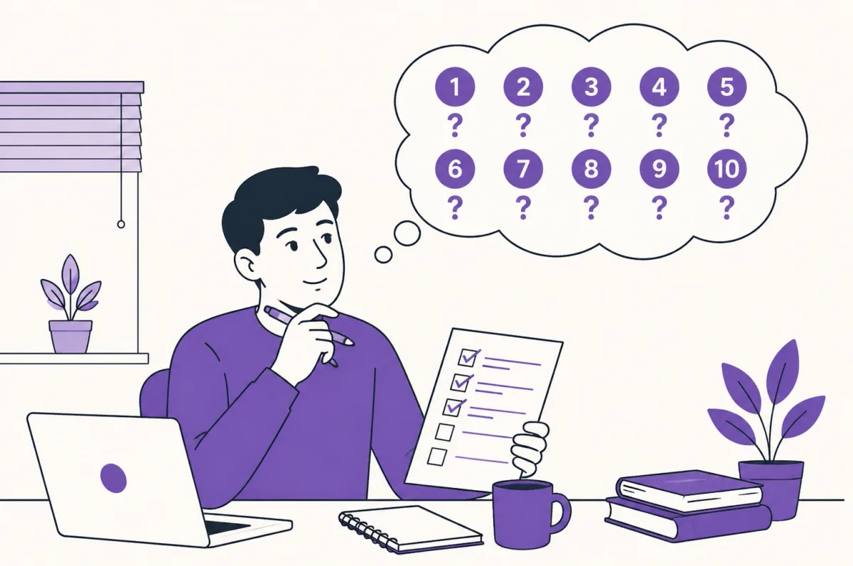 Candidate stress-testing their AI interview story against ten follow-up questions before the interview