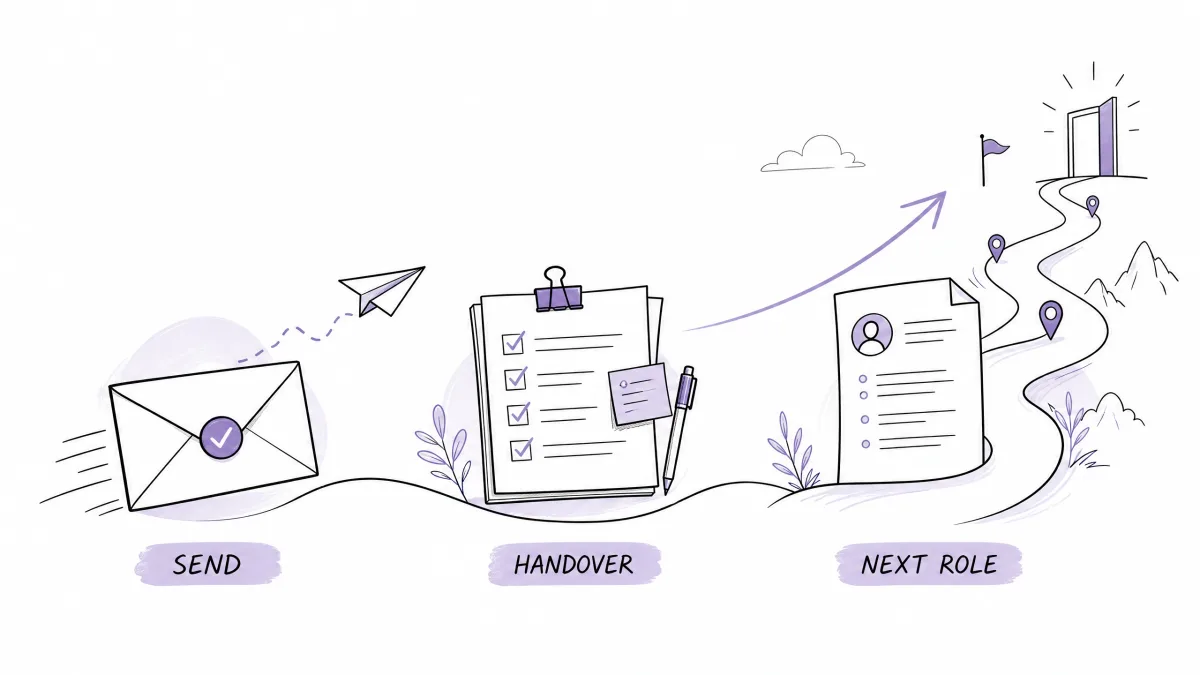 Resignation email process leading to a next role