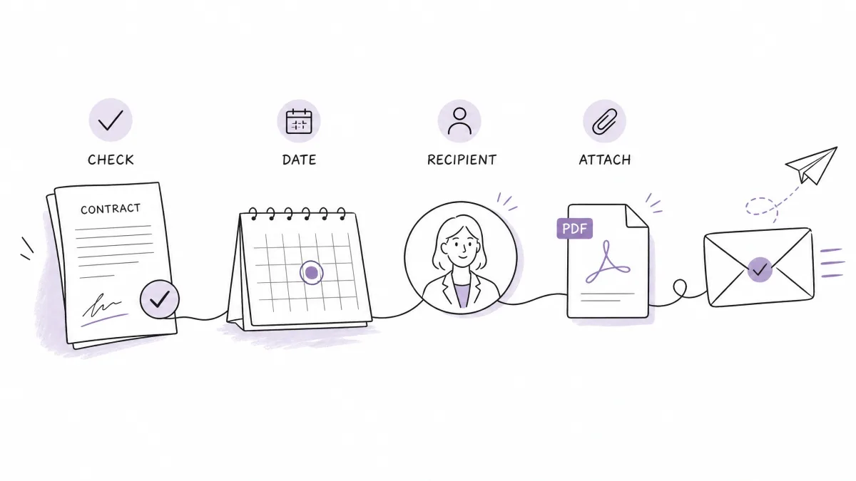 Checklist for checking a resignation email before sending