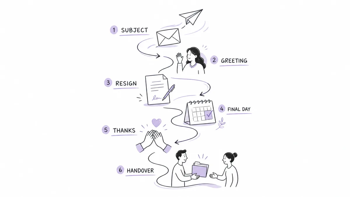 Six steps for writing a resignation email from subject line to handover