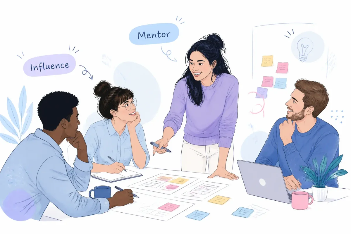First-time manager demonstrating transferable leadership through influence, mentoring, and project leadership.