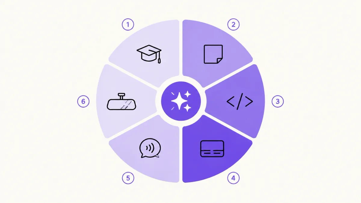 Six distinct functions bundled under the label interview copilot, each governed separately
