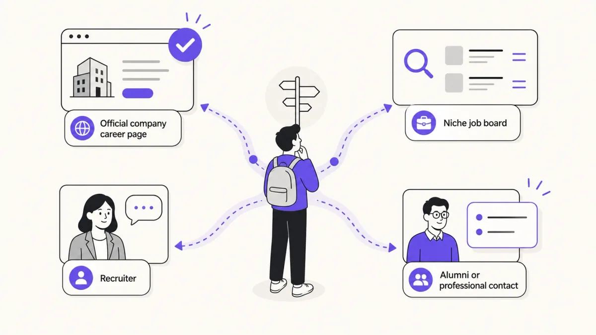 Using verified job channels and specific networking requests