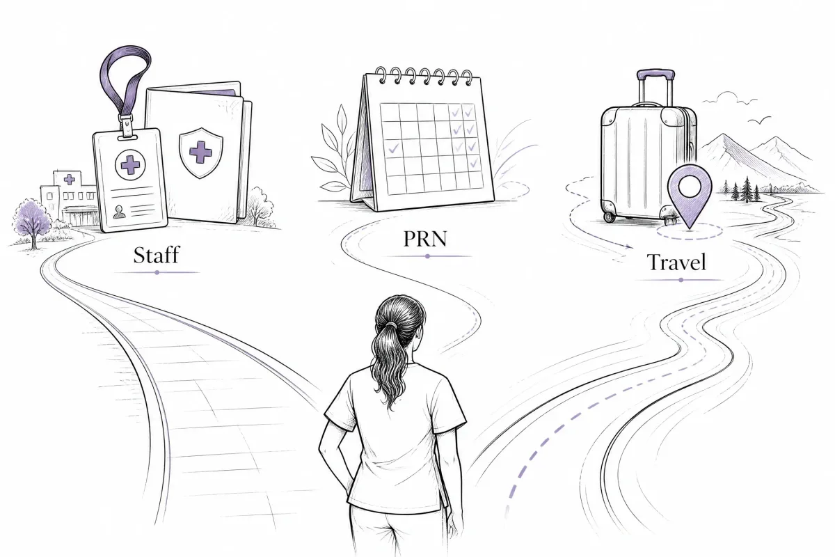 Staff, PRN and travel employment paths for radiologic technologists