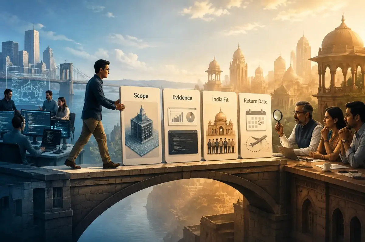 Overseas technology experience being translated into evidence for an India-based role