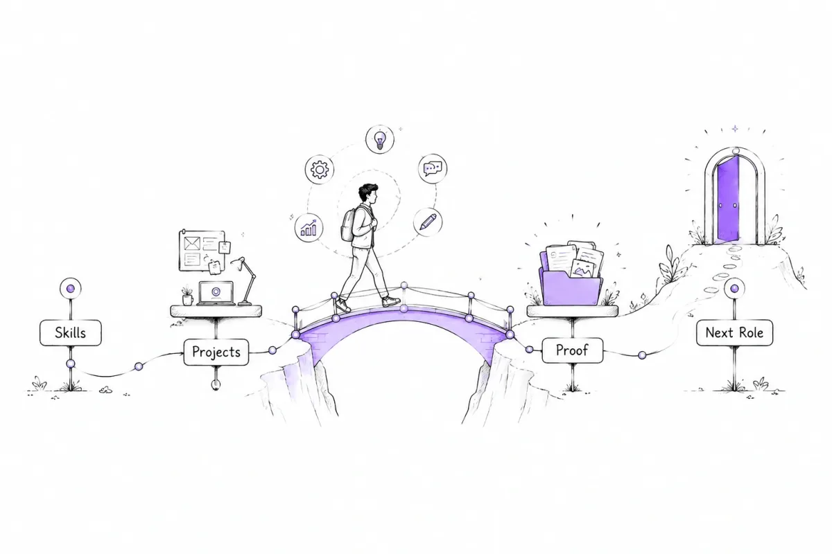 Career changer connecting transferable skills and projects to a new role