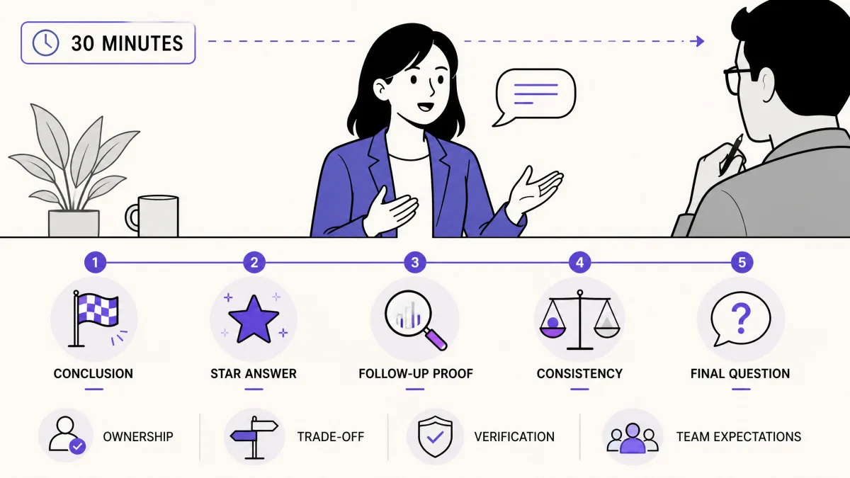 30-minute interview playbook for making evidence visible quickly